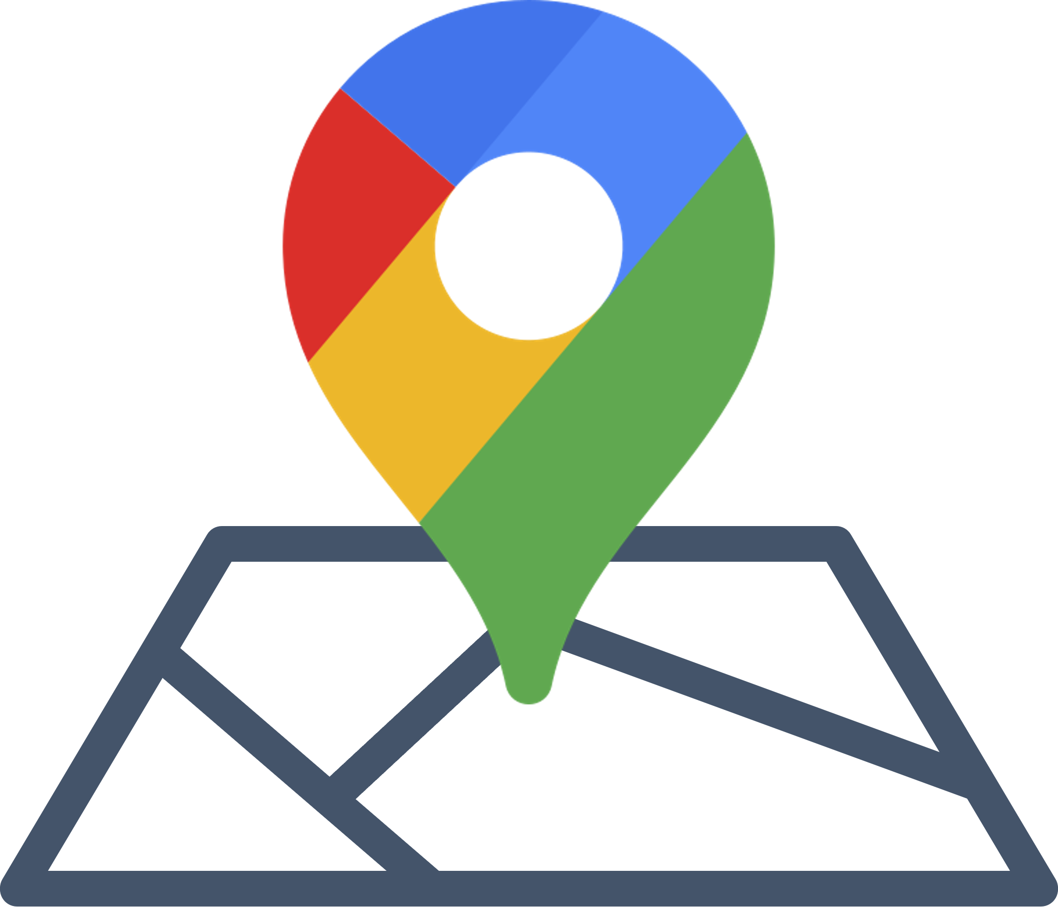 지도 위 Google 위치 핀
